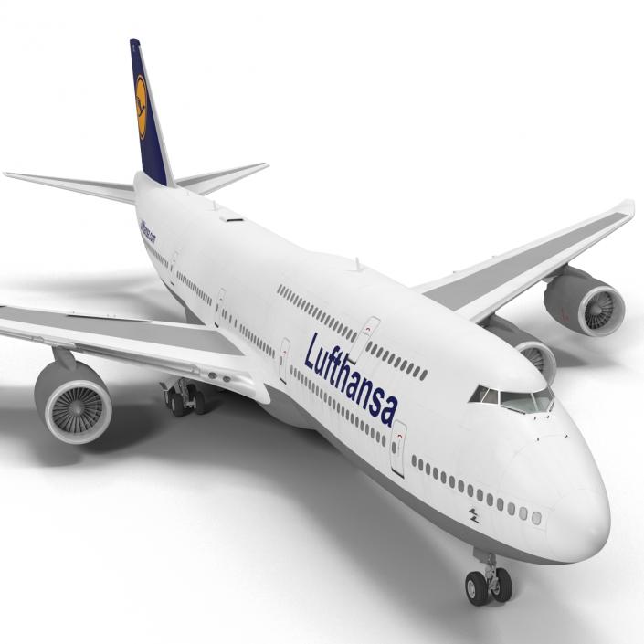 3D Boeing 747-8I Lufthansa model