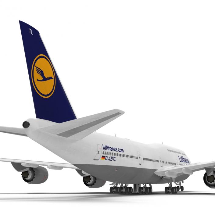 3D Boeing 747-8I Lufthansa model