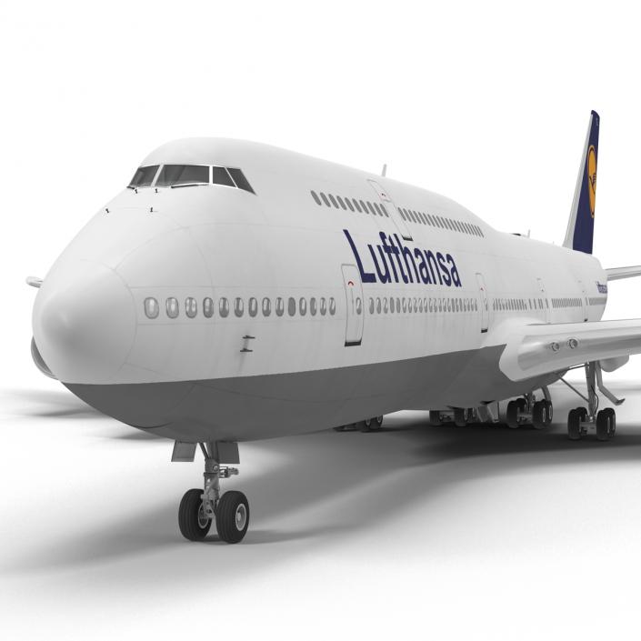 3D Boeing 747-8I Lufthansa model