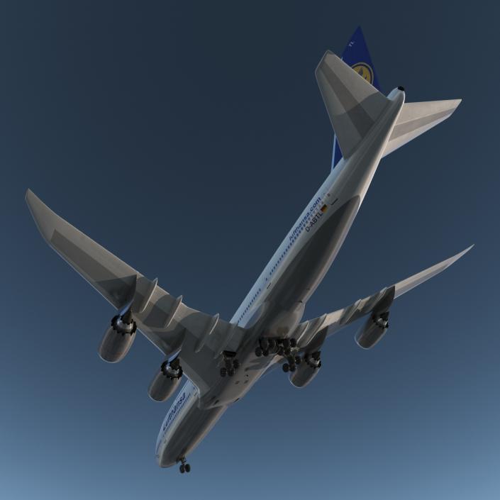 3D Boeing 747-8I Lufthansa model