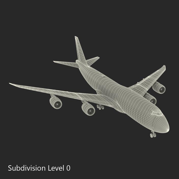 3D Boeing 747-8I Lufthansa model