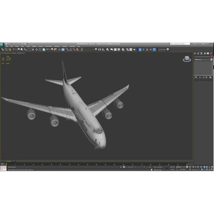 3D Boeing 747-8I Lufthansa model