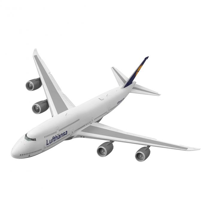 3D model Boeing 747-8I Lufthansa Rigged