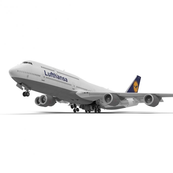 3D model Boeing 747-8I Lufthansa Rigged