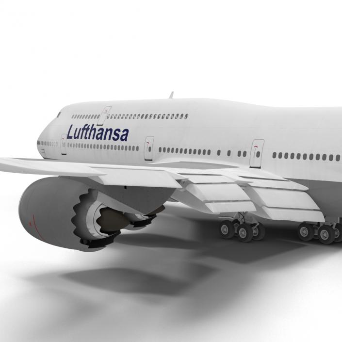 3D model Boeing 747-8I Lufthansa Rigged