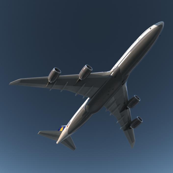 3D model Boeing 747-8I Lufthansa Rigged