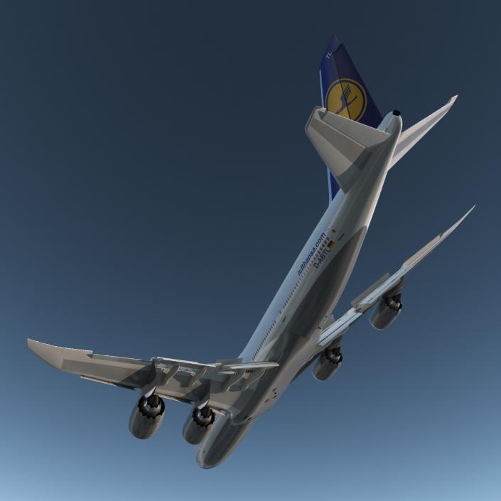 3D model Boeing 747-8I Lufthansa Rigged