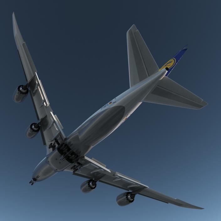 3D model Boeing 747-8I Lufthansa Rigged