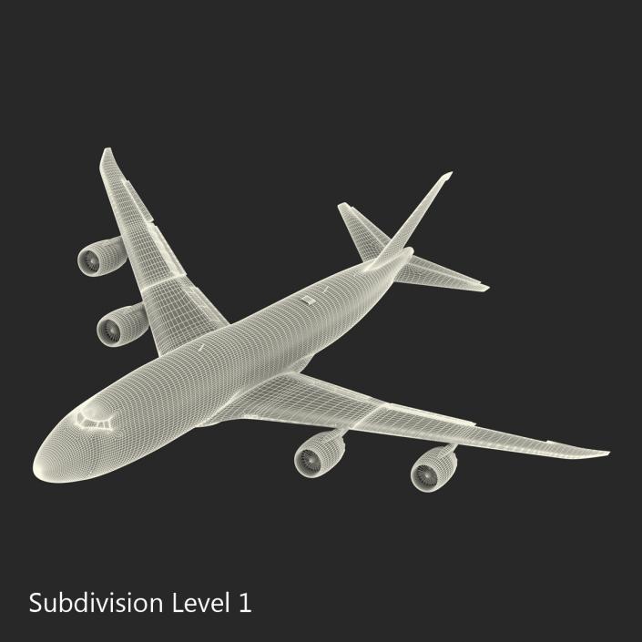 3D model Boeing 747-8I Lufthansa Rigged