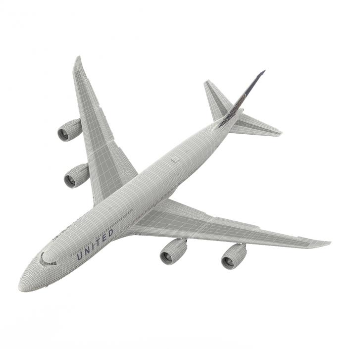 Boeing 747-8I United Rigged 3D