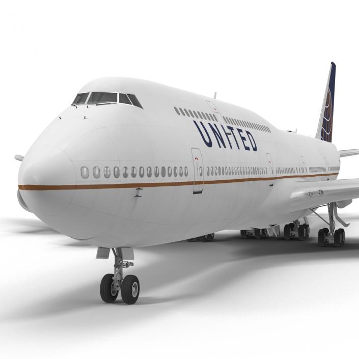 Boeing 747-8I United Rigged 3D