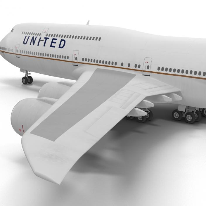 Boeing 747-8I United Rigged 3D