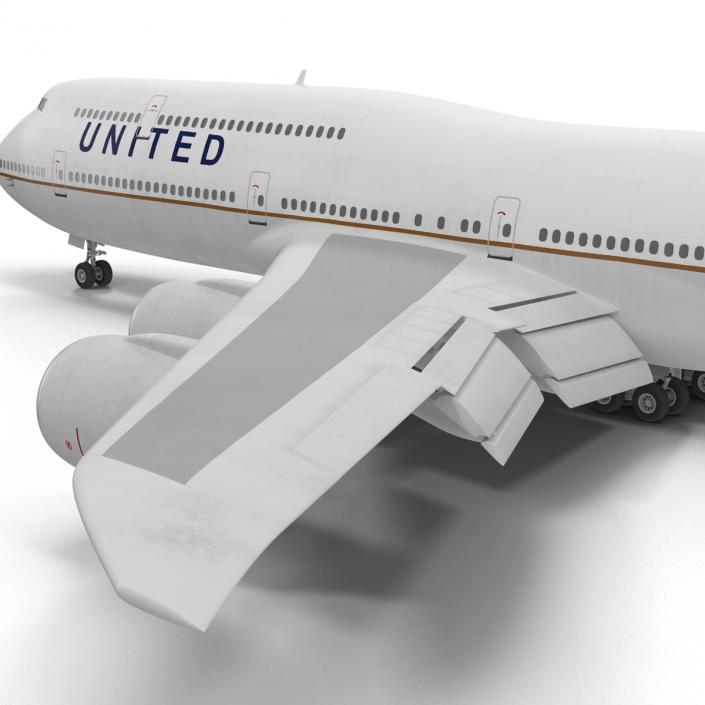 Boeing 747-8I United Rigged 3D