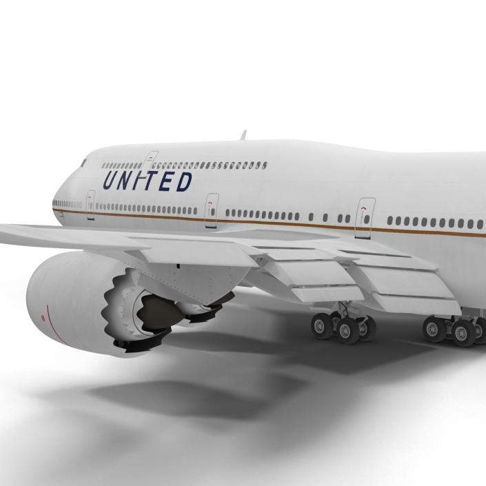 Boeing 747-8I United Rigged 3D