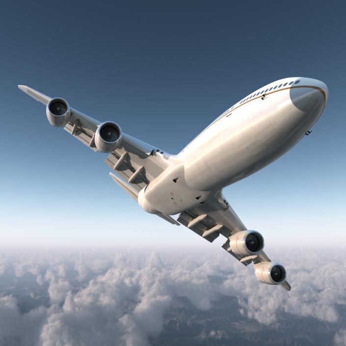 Boeing 747-8I United Rigged 3D