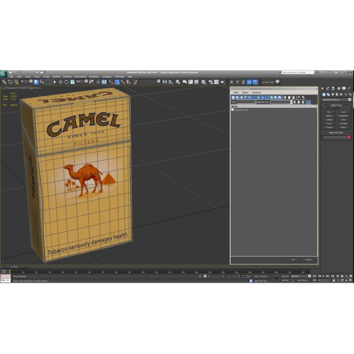 3D Closed Cigarettes Camel model