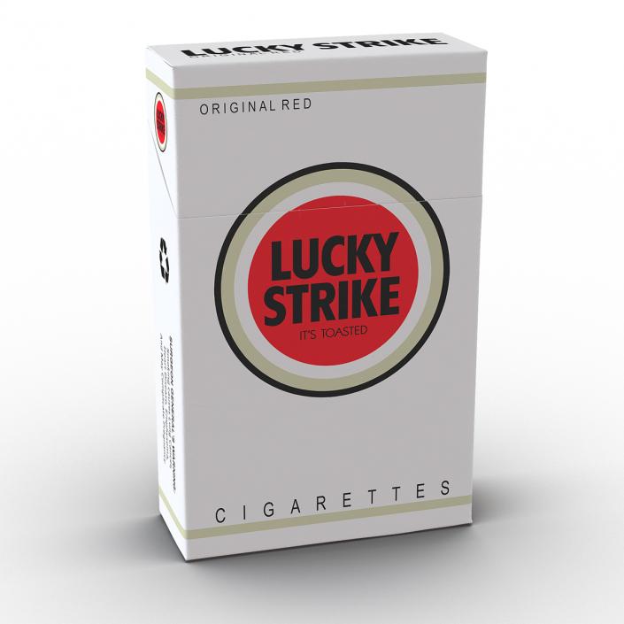 3D model Closed Cigarettes Lucky Strike