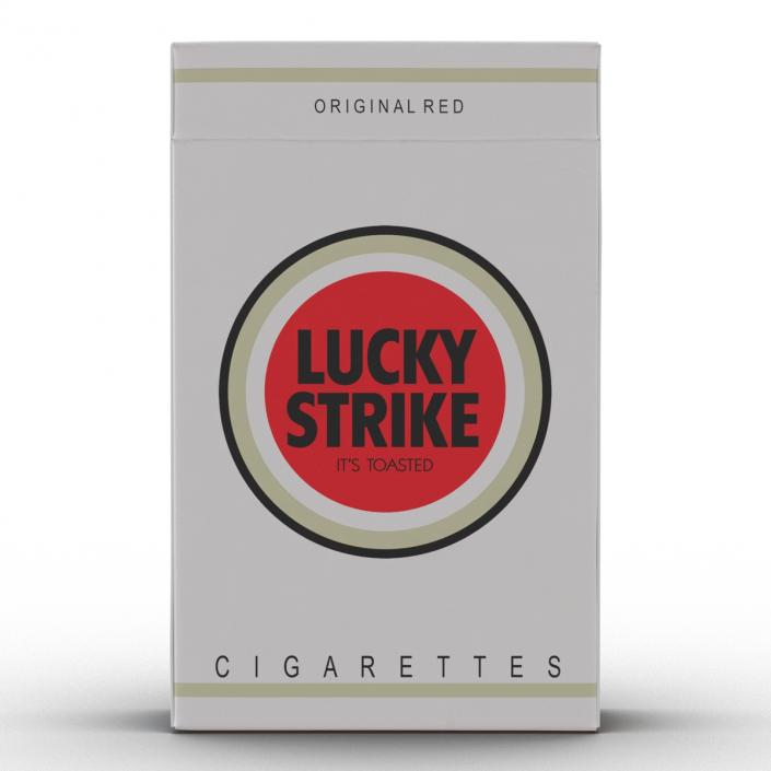 3D model Closed Cigarettes Lucky Strike