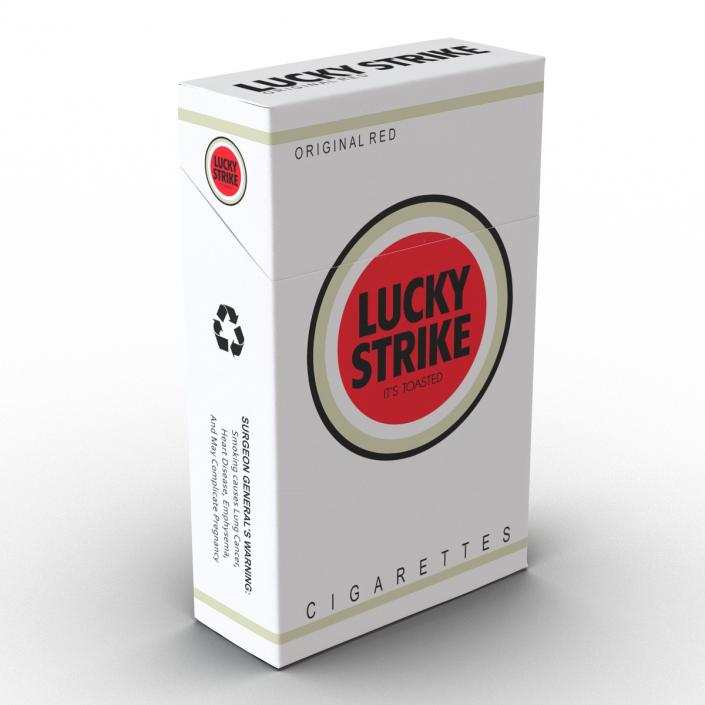 3D model Closed Cigarettes Lucky Strike