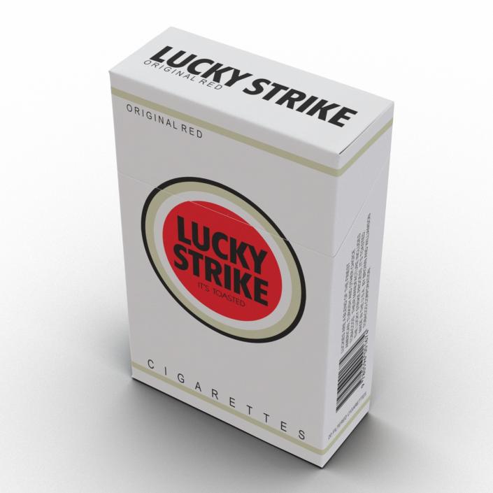 3D model Closed Cigarettes Lucky Strike