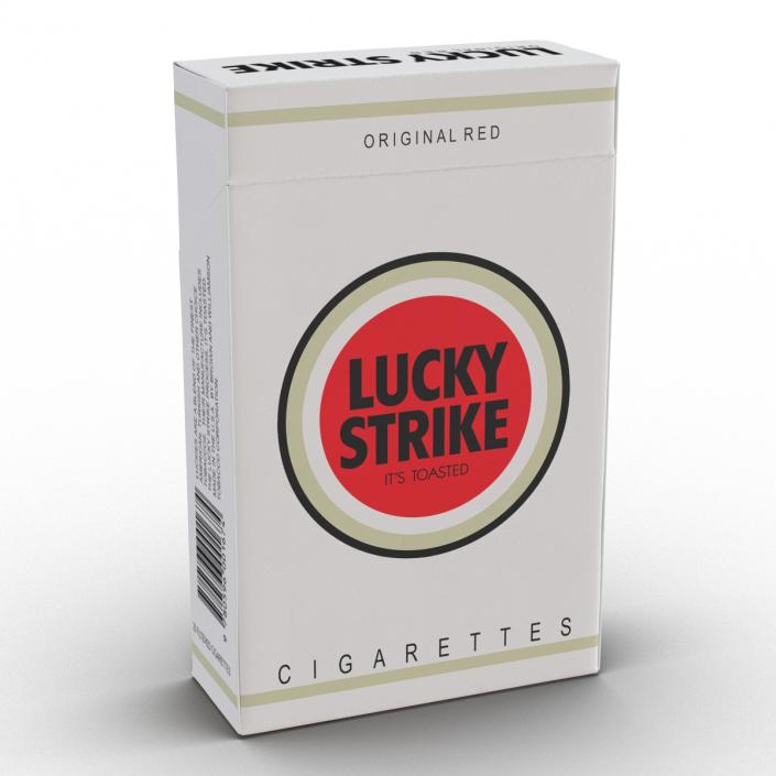 3D model Closed Cigarettes Lucky Strike