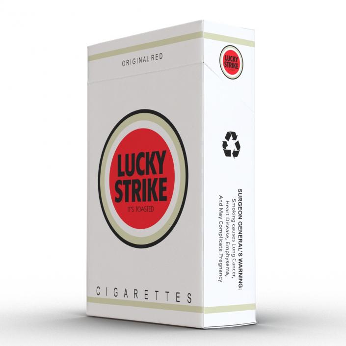 3D model Closed Cigarettes Lucky Strike