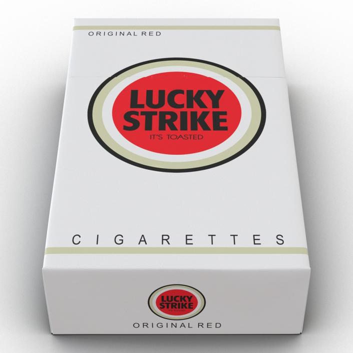 3D model Closed Cigarettes Lucky Strike