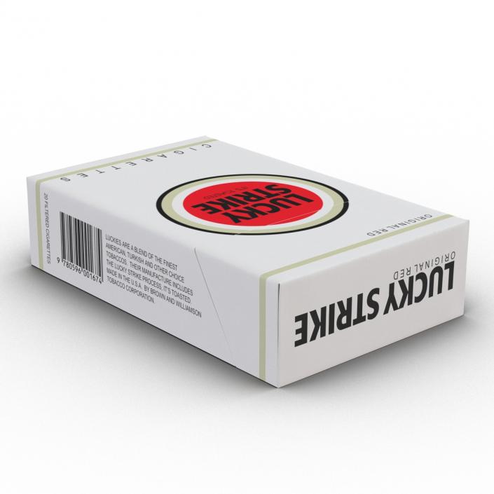 3D model Closed Cigarettes Lucky Strike