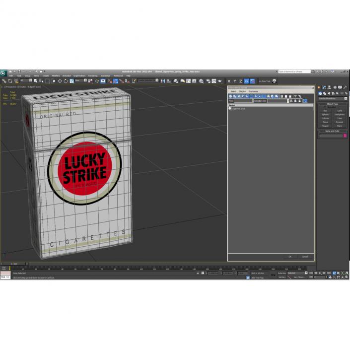 3D model Closed Cigarettes Lucky Strike