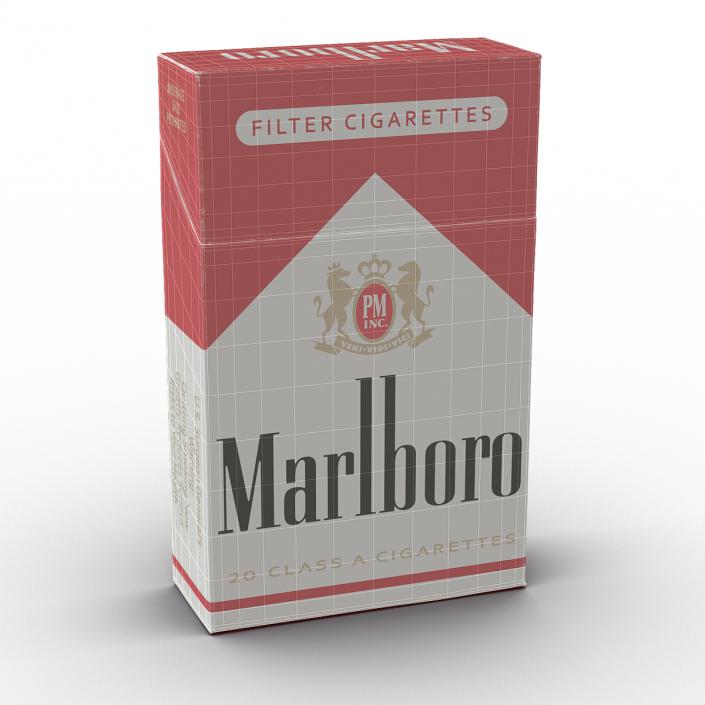 3D Closed Cigarettes Pack Marlboro