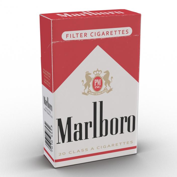 3D Closed Cigarettes Pack Marlboro