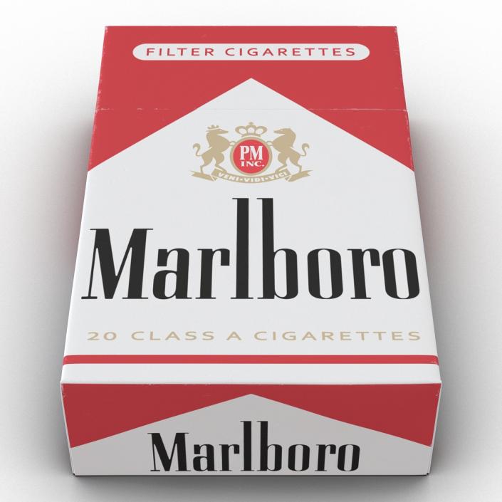 3D Closed Cigarettes Pack Marlboro