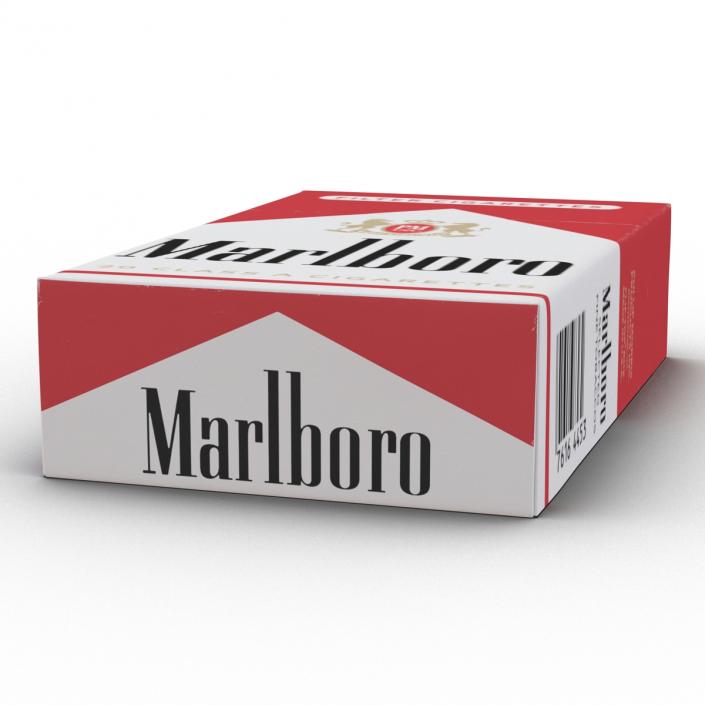 3D Closed Cigarettes Pack Marlboro