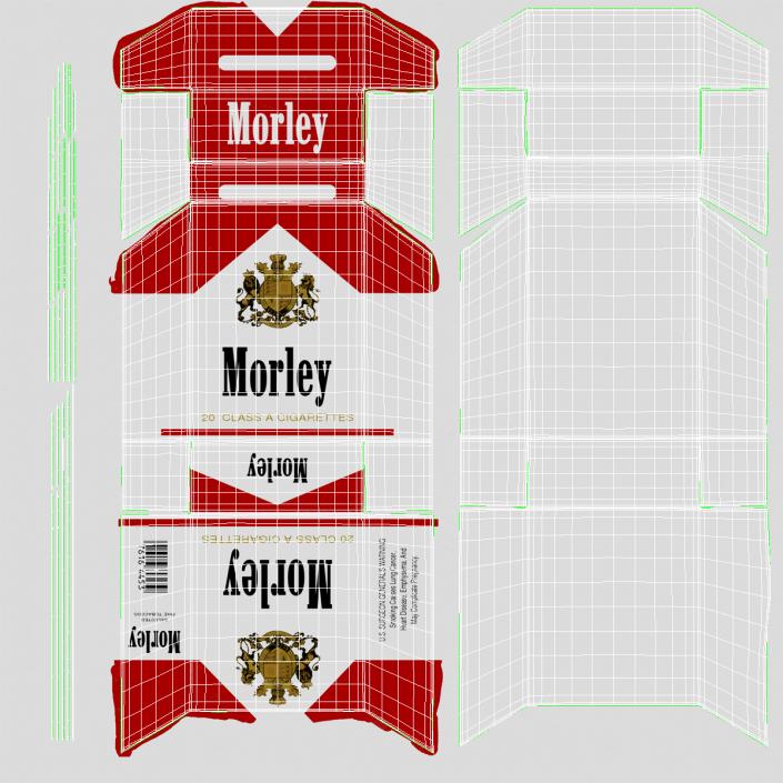 Closed Cigarettes Pack Morley 3D model