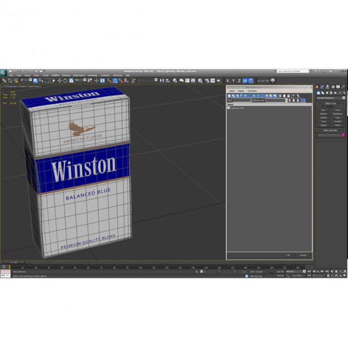 3D model Closed Cigarettes Winston