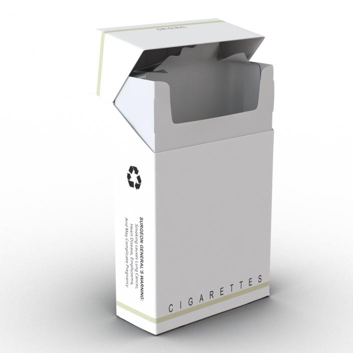 Opened Cigarettes Pack 2 3D model