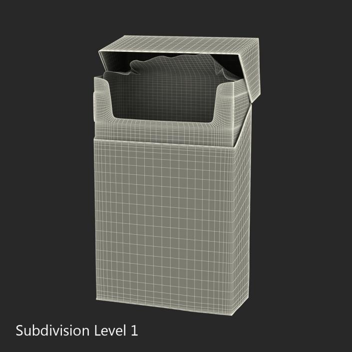 Opened Cigarettes Pack 2 3D model