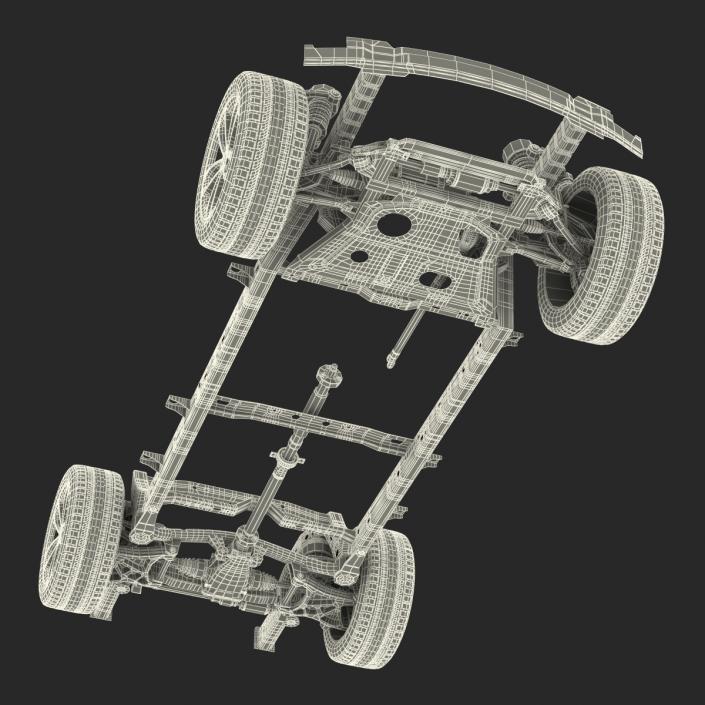 SUV Chassis Frame 3D