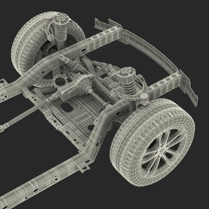 SUV Chassis Frame 3D