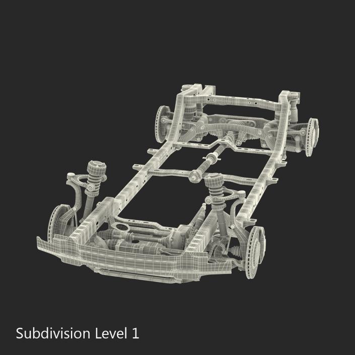 SUV Chassis Frame 2 3D model