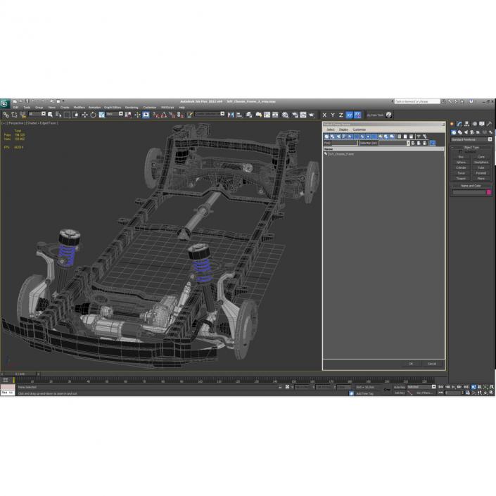 SUV Chassis Frame 2 3D model