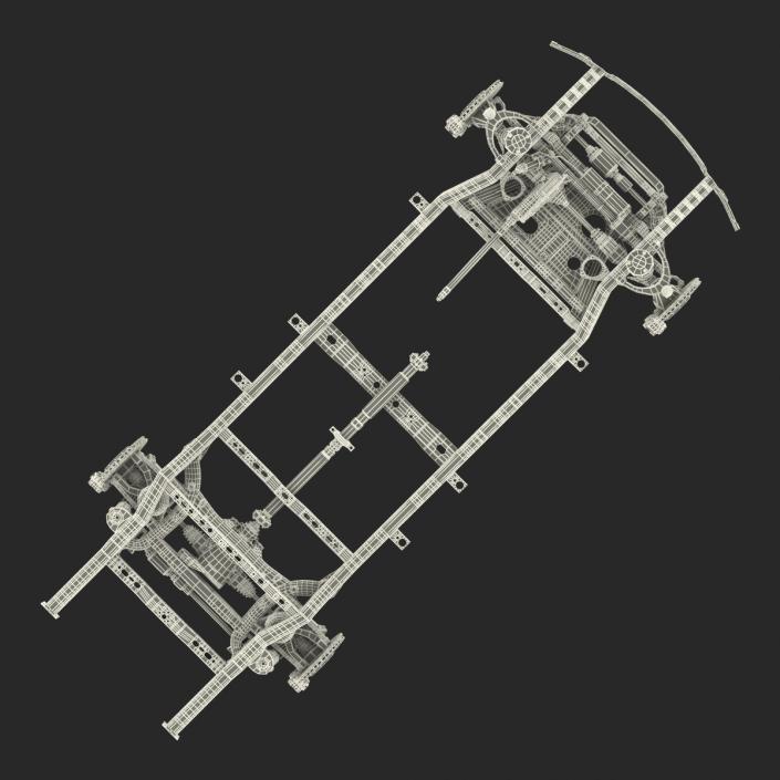 SUV Chassis Frame 2 3D model