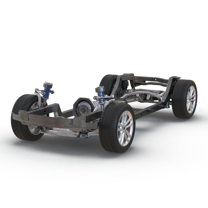 SUV Chassis Frame 3 3D model