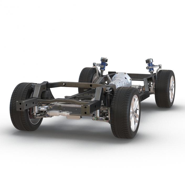 SUV Chassis Frame 3 3D model