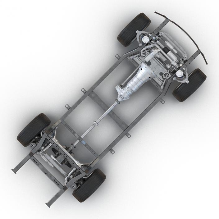 SUV Chassis Frame 3 3D model