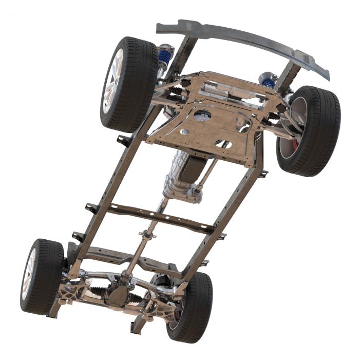 SUV Chassis Frame 3 3D model