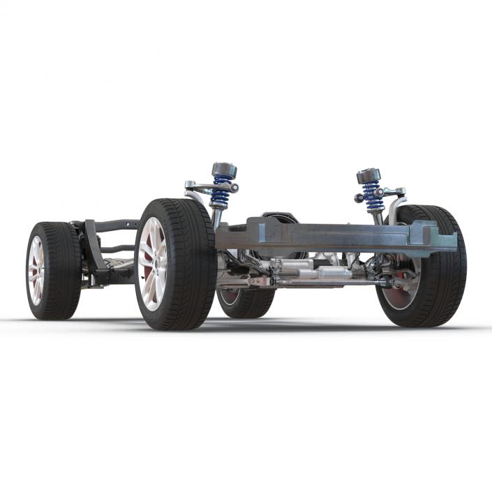 SUV Chassis Frame 3 3D model