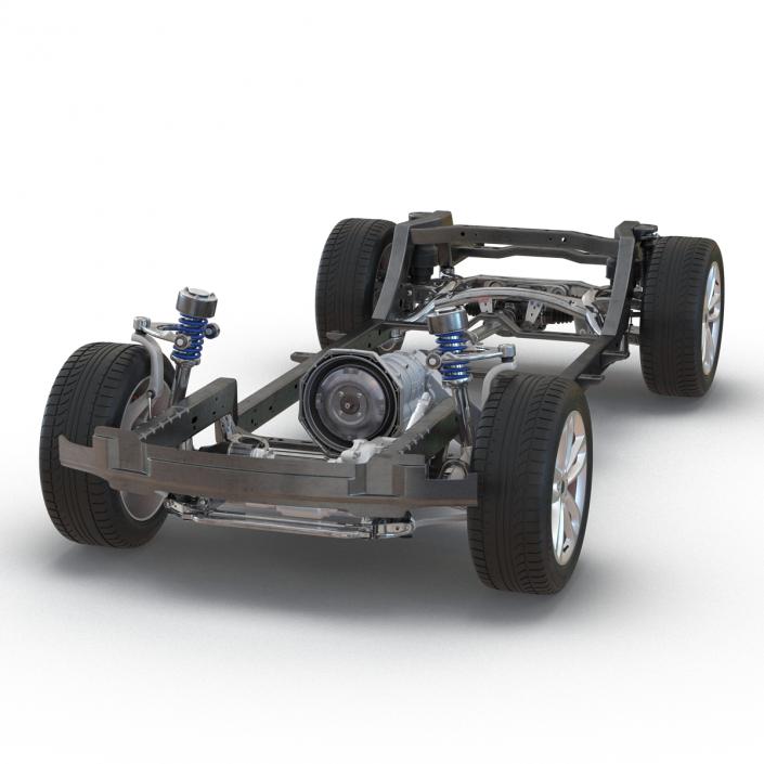 SUV Chassis Frame 3 3D model