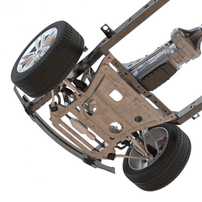 SUV Chassis Frame 3 3D model