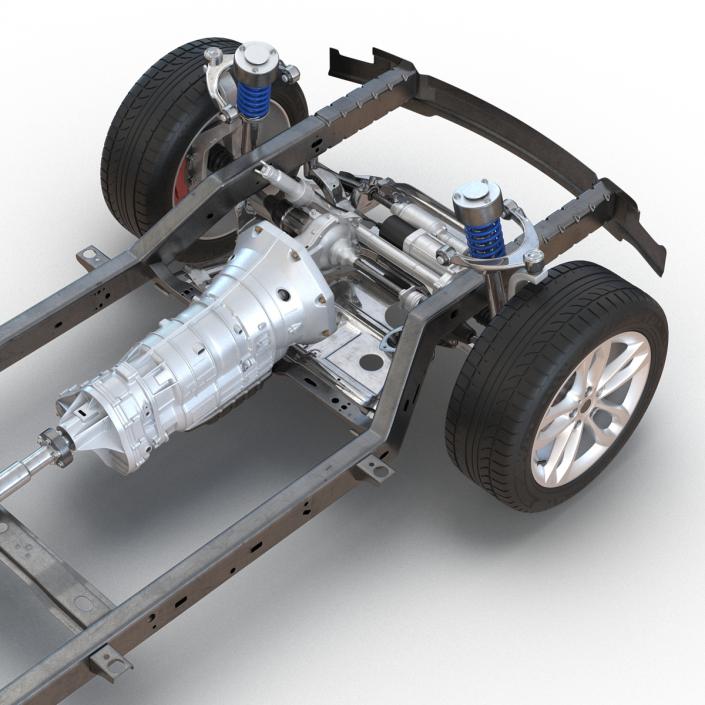 SUV Chassis Frame 3 3D model